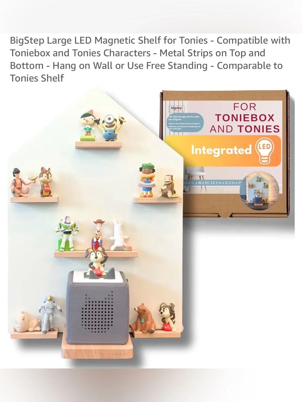 Big step Wall Display Shelf with Soft led Backlight NWT